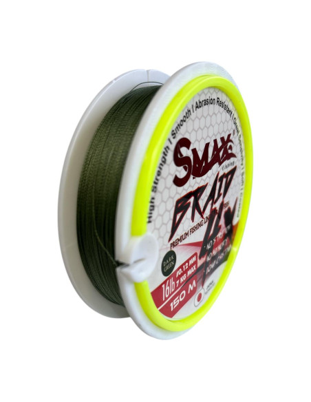 Fir Textil Smax Braid Line X4,  culoare Verde, 150m