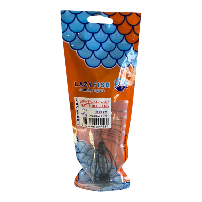 Montura Crap Momitor cu Tija si Fir de par, Lazy Fish