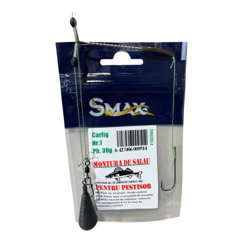 Montură pescuit șalău pentru peștișor viu – SMAX Premium