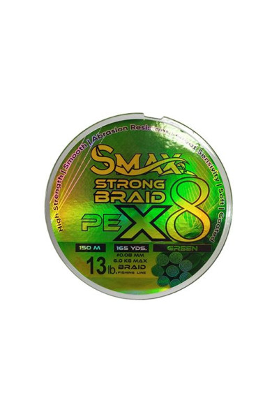 Fir Textil Smax Strong Braid X8, Verde, 150m 2