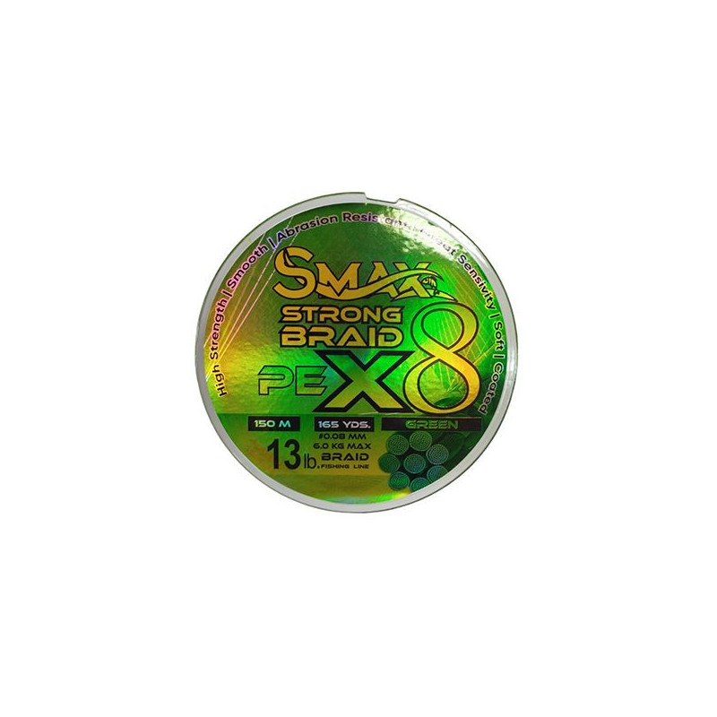 Fir Textil Smax Strong Braid X8, Verde, 150m
