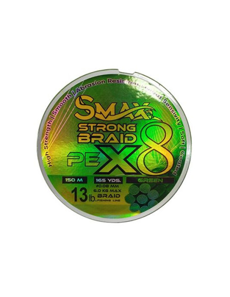 Fir Textil Smax Strong Braid X8, Verde, 150m