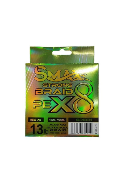 Fir Textil Smax Strong Braid X8, Verde, 150m