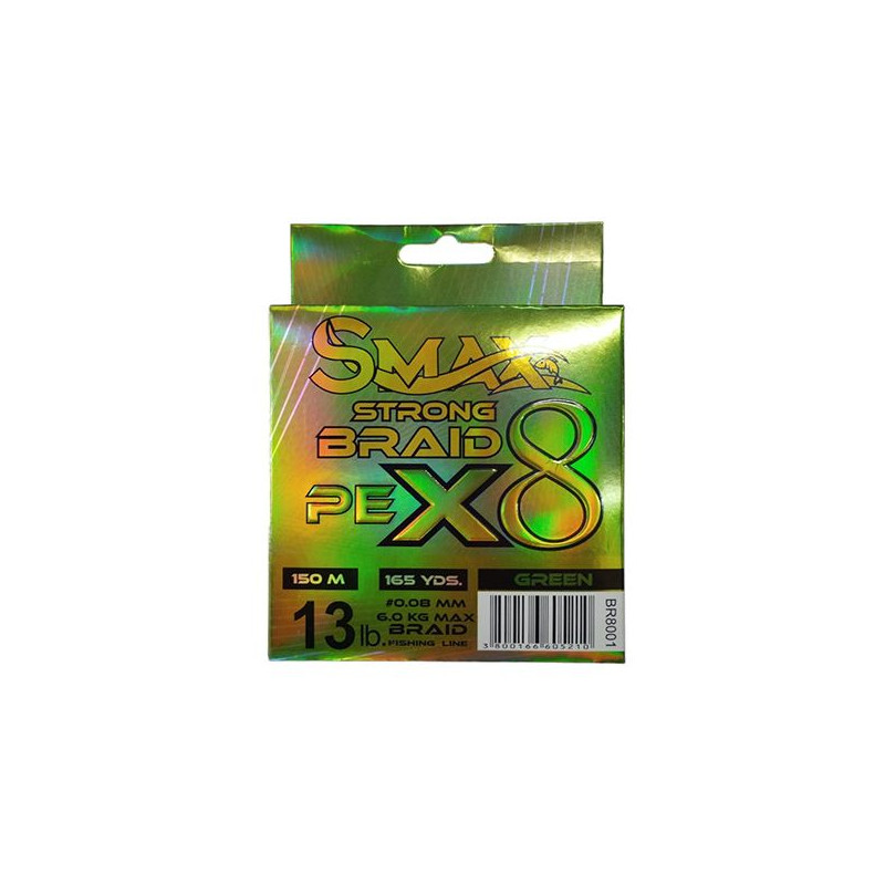 Fir Textil Smax Strong Braid X8, Verde, 150m
