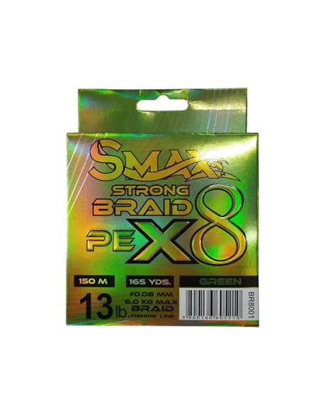 Fir Textil Smax Strong Braid X8, Verde, 150m
