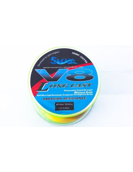 Fir Monofilament, Smax V8, Long Cast, Yellow, 300m