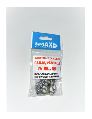 Montură pescuit caras și plătică cu 2 cârlige – SMAX