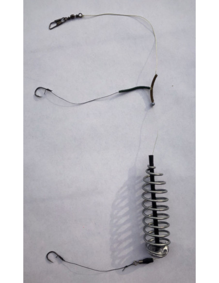 Montură pescuit caras și plătică cu 2 cârlige – SMAX