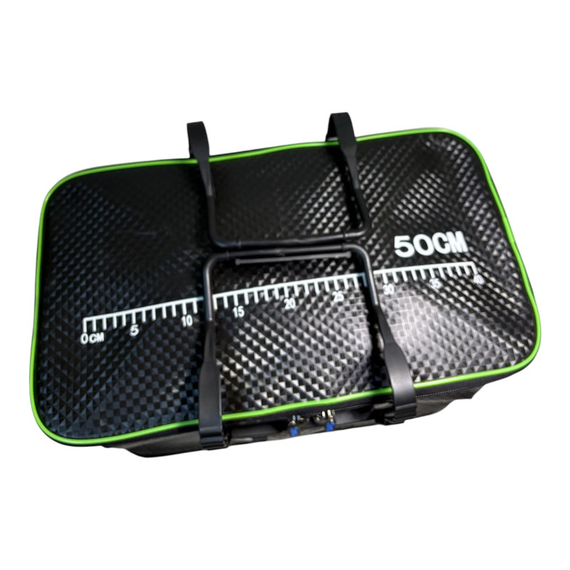 Geantă PVC pentru Accesorii Pescuit Smax Fishing Rezistentă la Apă, 49×28×28 cm, Rigla 50 cm