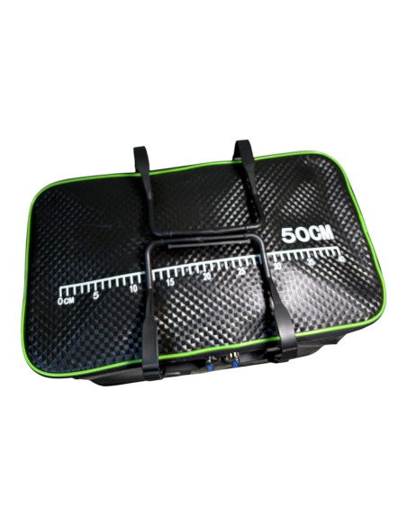 Geantă PVC pentru Accesorii Pescuit Smax Fishing Rezistentă la Apă, 49×28×28 cm, Rigla 50 cm
