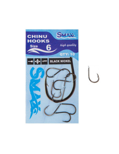 Carlige Smax CHINU Black, 10buc./plic