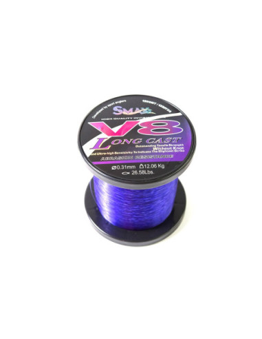 Fir Monofilament Smax V8 Long Cast Purple 1200m