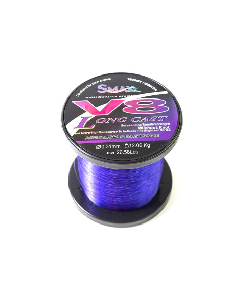 Fir Monofilament Smax V8 Long Cast Purple 1200m