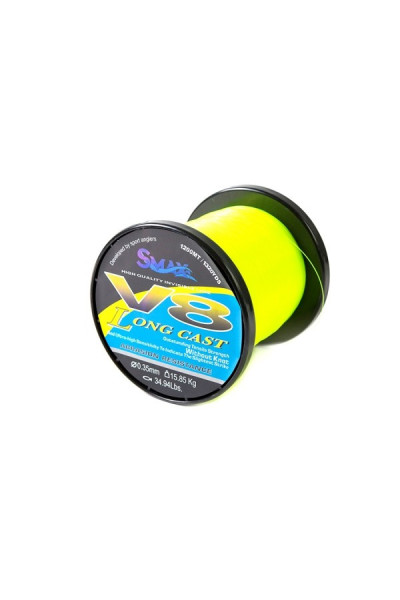 Fir Monofilament Smax V8 Long Cast Yellow 1200m