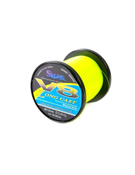 Fir Monofilament Smax V8 Long Cast Yellow 1200m