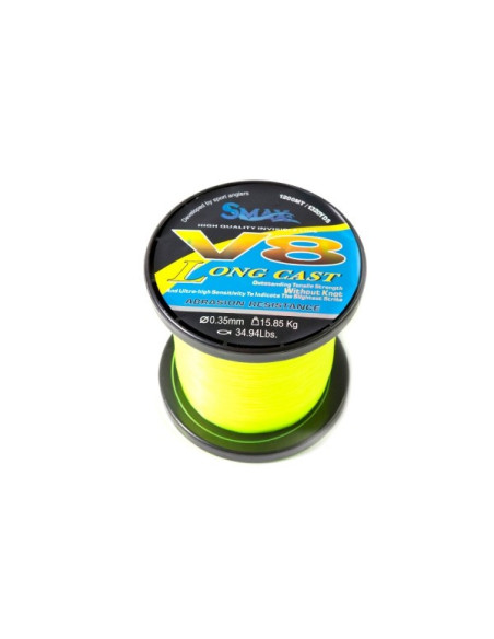 Fir Monofilament Smax V8 Long Cast Yellow 1200m