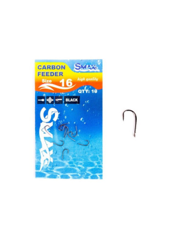 Carlige Feeder Carbon Smax, 10buc/set