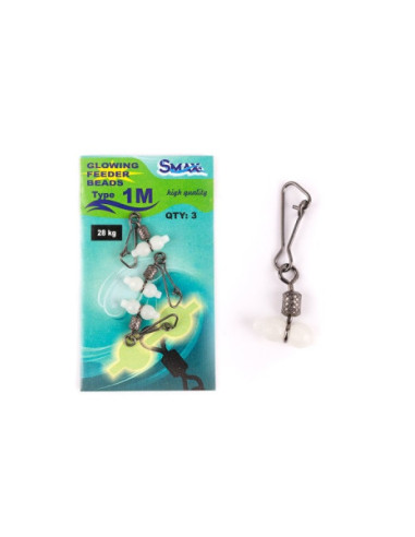 Varteje cu agrafa Smax Glowing Feeder Beads