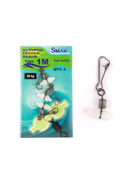 Varteje cu agrafa Smax Glowing Feeder Beads