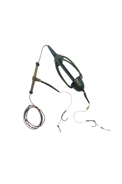 Montură pescuit crap cu momitor 55g – 2 cârlige, leadcore | SMAX Premium