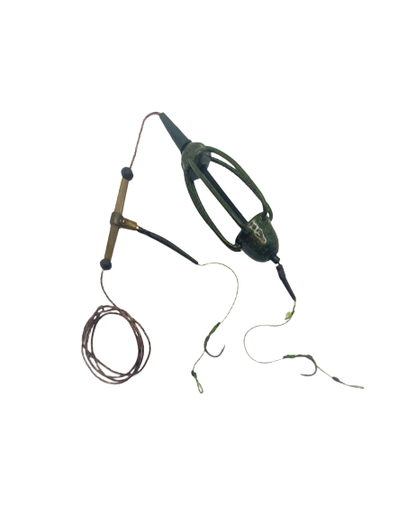 Montură pescuit crap cu momitor 55g – 2 cârlige, leadcore | SMAX Premium