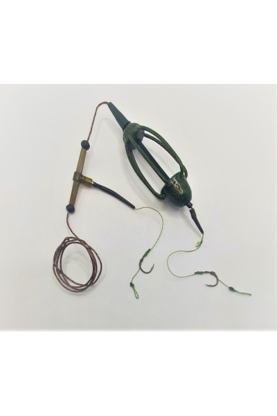 Montură pescuit crap cu momitor 55g – 2 cârlige, leadcore | SMAX Premium 2