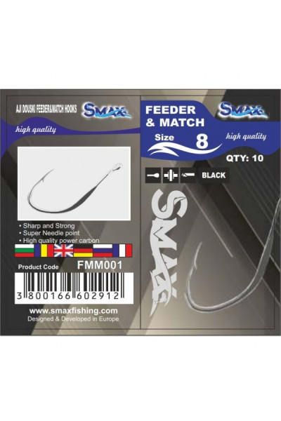Carlige Smax Feeder & Match, 10buc./plic