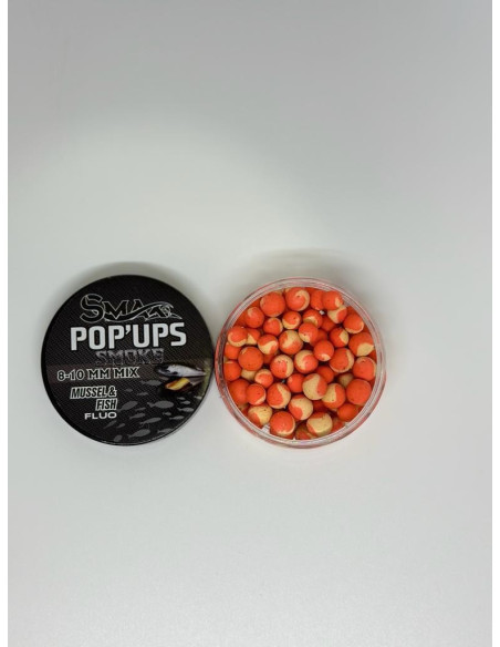 Pop-up Fluo Mix 8-10 mm Mussle&Fish