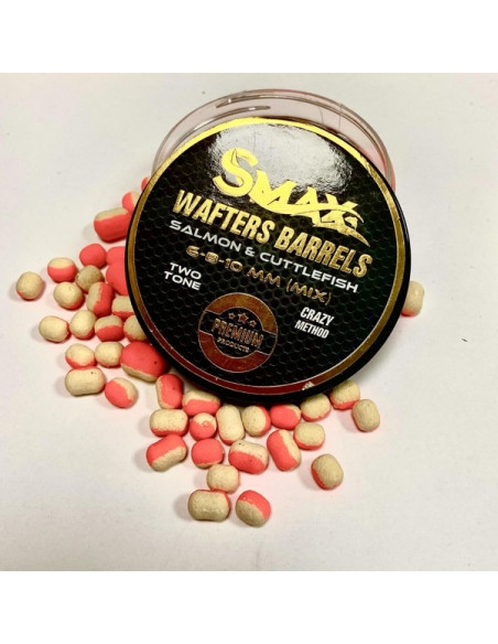 Wafter Fluo Mix Smax 6-8-10mm Salmon & Catllefish