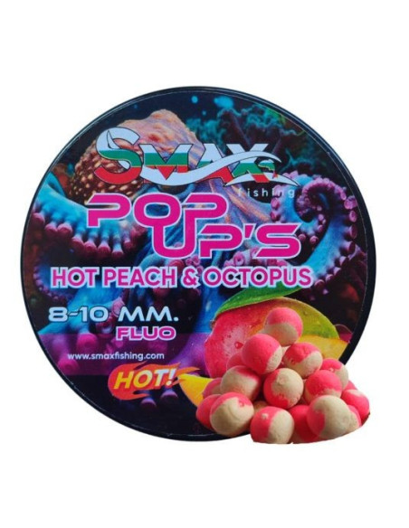 Pop-up Fluo mix 8-10mm Hot Peach & Octopus