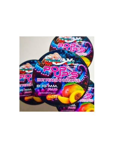 Pop-up Fluo mix 8-10mm Hot Peach & Octopus