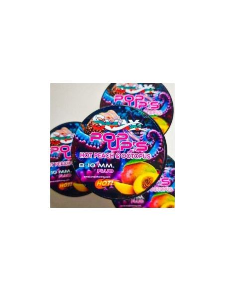 Pop-up Fluo mix 8-10mm Hot Peach & Octopus