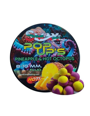 Pop-up Fluo mix 8-10mm Pineapple & Hot Octopus