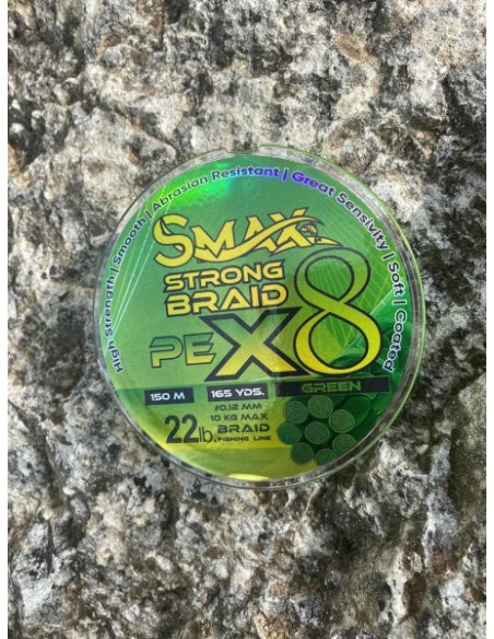 Fir Textil Smax Strong Braid X8, Verde, 150m