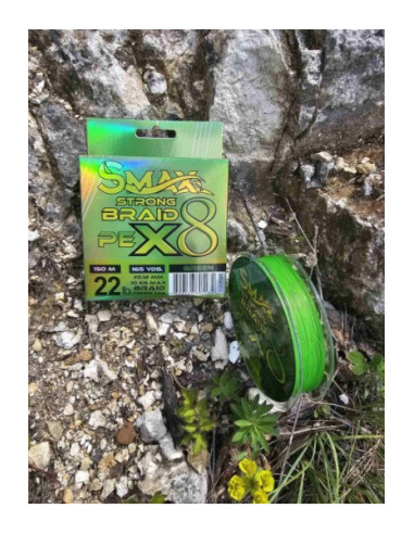Fir Textil Smax Strong Braid X8, Verde, 150m