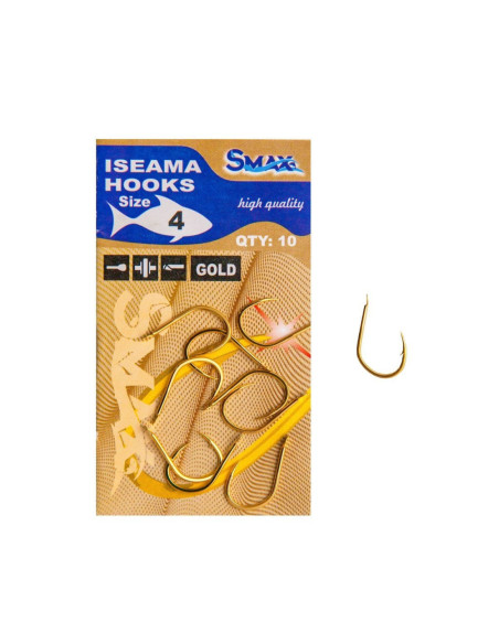 Carlige ISEAMA Gold (Made in JAPAN), 10 Buc/ Plic