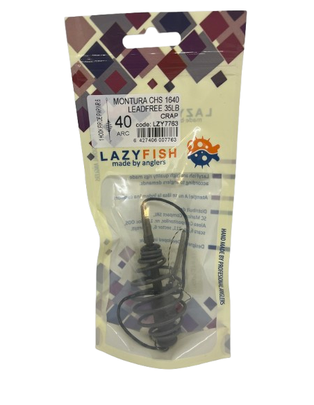 Montura pescuit crap/caras arc 40g, 1 carlig Nr.6, Leadfree 35LB - CHS1640