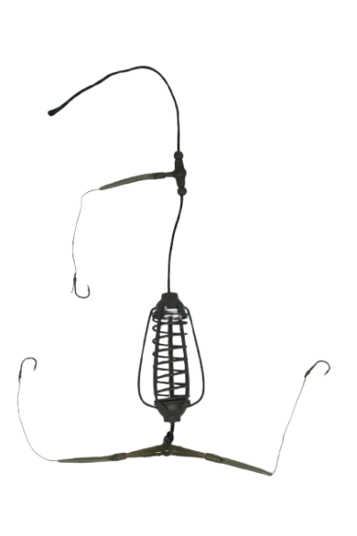 Montura cu momitor caras, crap 50g, 3 hooks Nr.8 / Leadfree 35LB - CA3850