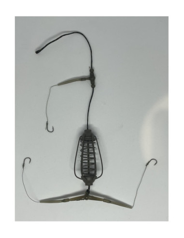 Montura cu momitor caras, crap 50g, 3 hooks Nr.8 / Leadfree 35LB - CA3850