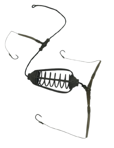 Montura cu momitor caras, crap 50g, 3 hooks Nr.8 / Leadfree 35LB - CA3850