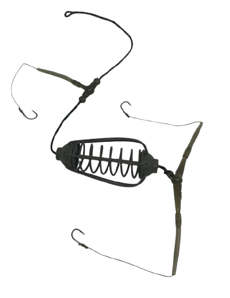 Montura cu momitor caras, crap 50g, 3 hooks Nr.8 / Leadfree 35LB - CA3850
