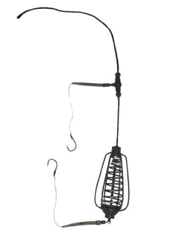 Montura pescuit crap/caras momitor 40g cu 2 carlige Nr.6 – Lazy Fish CA2640
