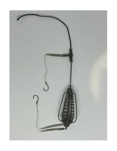 Montură pescuit crap/caras momitor 40g cu 2 cârlige Nr.6 – Lazy Fish CA2640