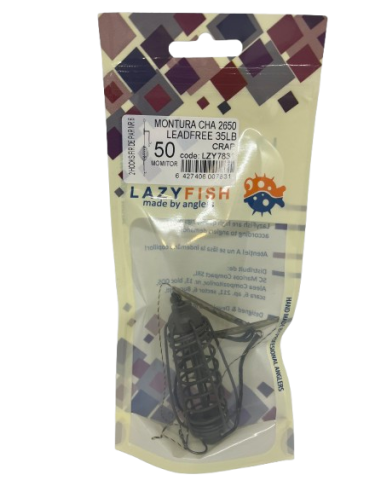 Montură pescuit crap/caras momitor 50g cu 2 cârlige Nr.6 – Lazy Fish CHA2650