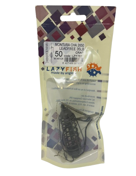 Montură pescuit crap/caras momitor 50g cu 2 cârlige Nr.6 – Lazy Fish CHA2650