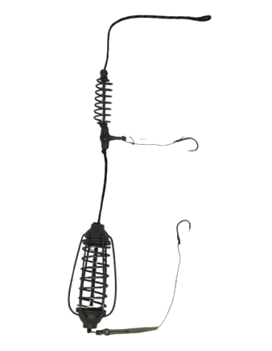 Montura pescuit universala crap/caras momitor x2 50g cu 2 carlige Nr.6 – Lazy Fish KA2650
