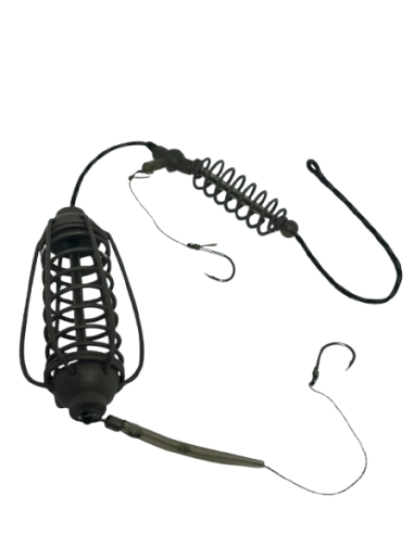 Montură pescuit universală crap/caras momitor ×2 50g cu 2 cârlige Nr.6 – Lazy Fish KA2650