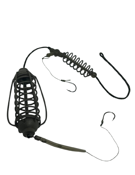 Montură pescuit universală crap/caras momitor ×2 50g cu 2 cârlige Nr.6 – Lazy Fish KA2650