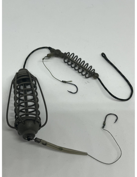 Montură pescuit universală crap/caras momitor ×2 50g cu 2 cârlige Nr.6 – Lazy Fish KA2650