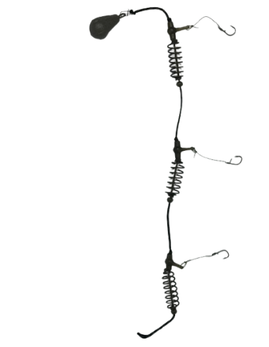 Montură pescuit crap/caras 3×arc 40g cu 3 cârlige Nr.8 – Lazy Fish KL3840 Super